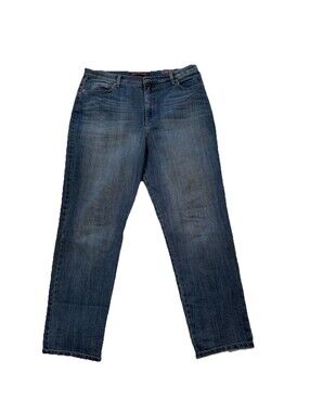 Gloria Vanderbilt Amanda Women’s Jeans Size 16 Blue Denim Classic Straight Fit